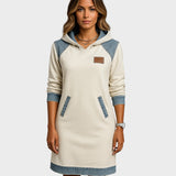 CASUAL HOODED DRESS
