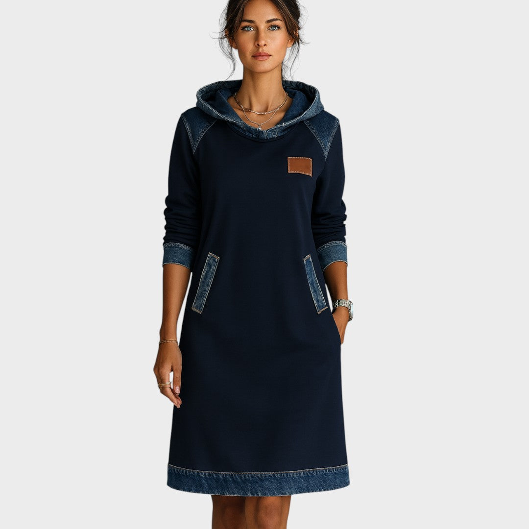 CASUAL HOODED DRESS