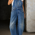BARREL DENIM OVERALLS