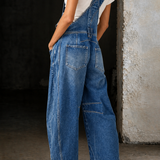 BARREL DENIM OVERALLS