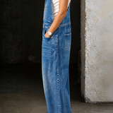 BARREL DENIM OVERALLS