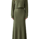 Clara – 2-in-1 Ribbed Knit Set – Maxi Dress & Cropped Pullover