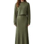 Clara – 2-in-1 Ribbed Knit Set – Maxi Dress & Cropped Pullover