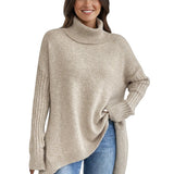FIGURE-HUGGING TURTLENECK TOP