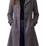 Delvienne – Vintage suede finish – Longline coat