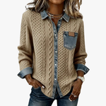 Knit Top – Denim Accent Detail