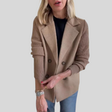 PREMIUM CHIC BLAZER WITH KNIT SLEEVES