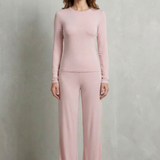 Élan – Sleek Simplicity – Pure Color Wide-Leg Pants Suit