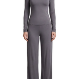 Élan – Sleek Simplicity – Pure Color Wide-Leg Pants Suit