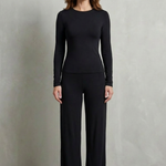Élan – Sleek Simplicity – Pure Color Wide-Leg Pants Suit