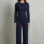 Élan – Sleek Simplicity – Pure Color Wide-Leg Pants Suit