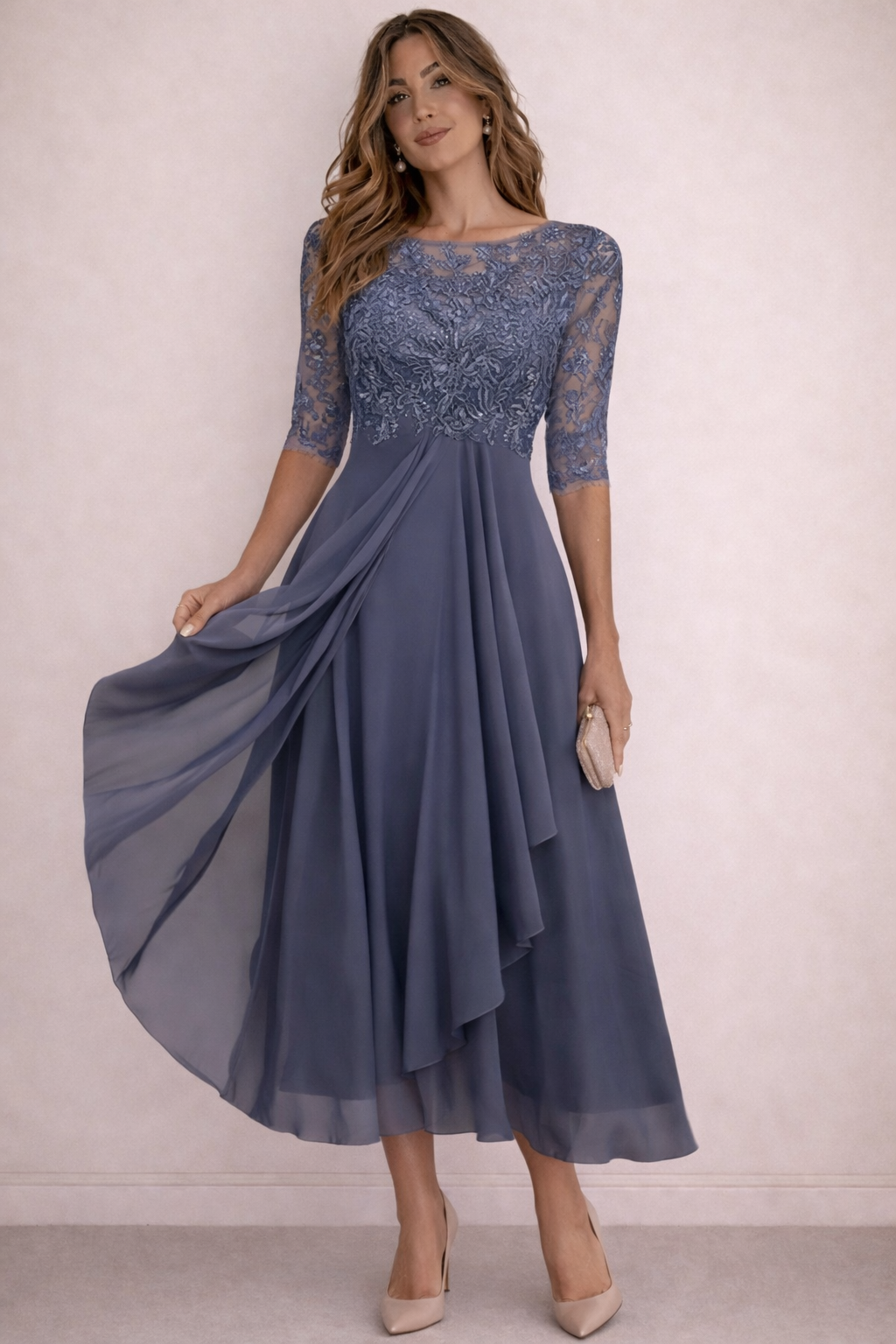 VESTIDO DE ENCAJE ELEGANTE PARA MUJER
