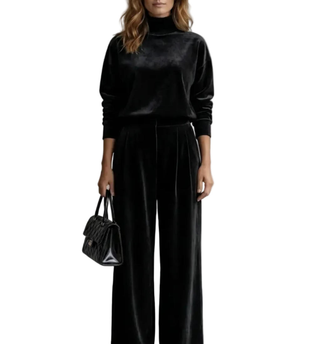 Élianne – Luxe Velour Elegance – Two-Piece Lounge Set