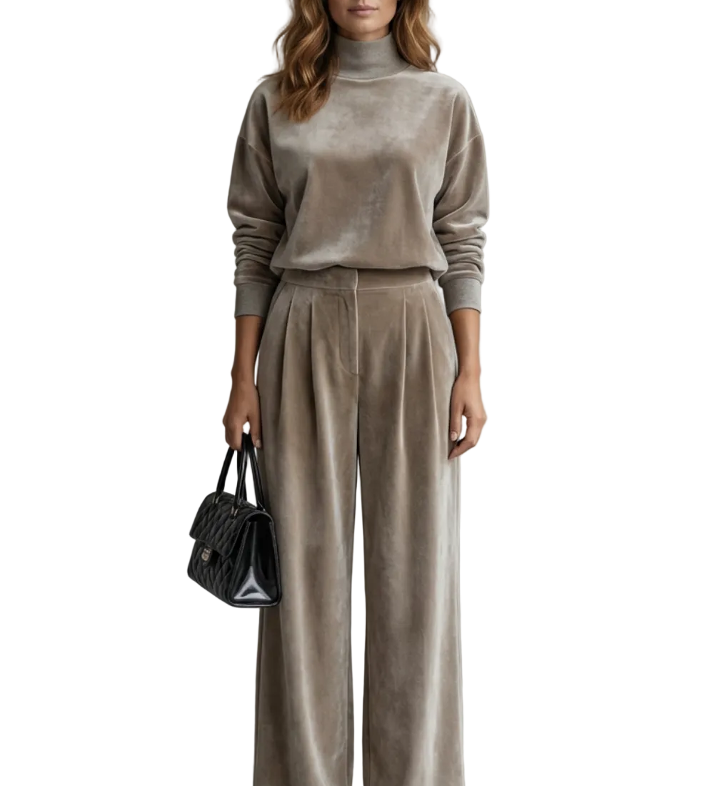 Élianne – Luxe Velour Elegance – Two-Piece Lounge Set