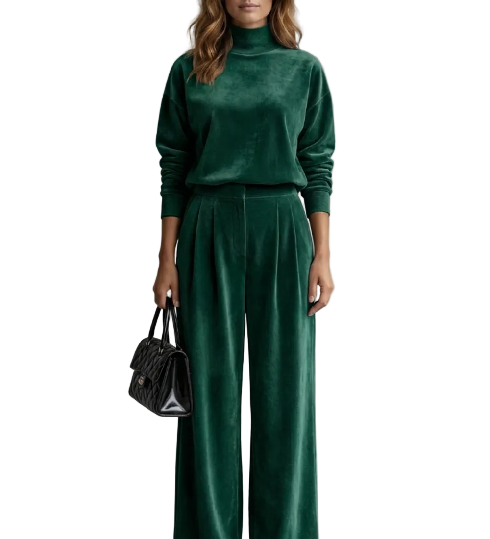 Élianne – Luxe Velour Elegance – Two-Piece Lounge Set