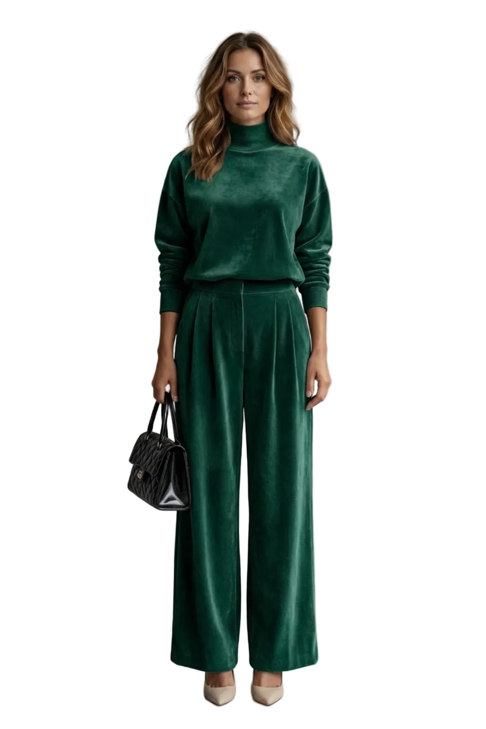 Élianne – Luxe Velour Elegance – Two-Piece Lounge Set