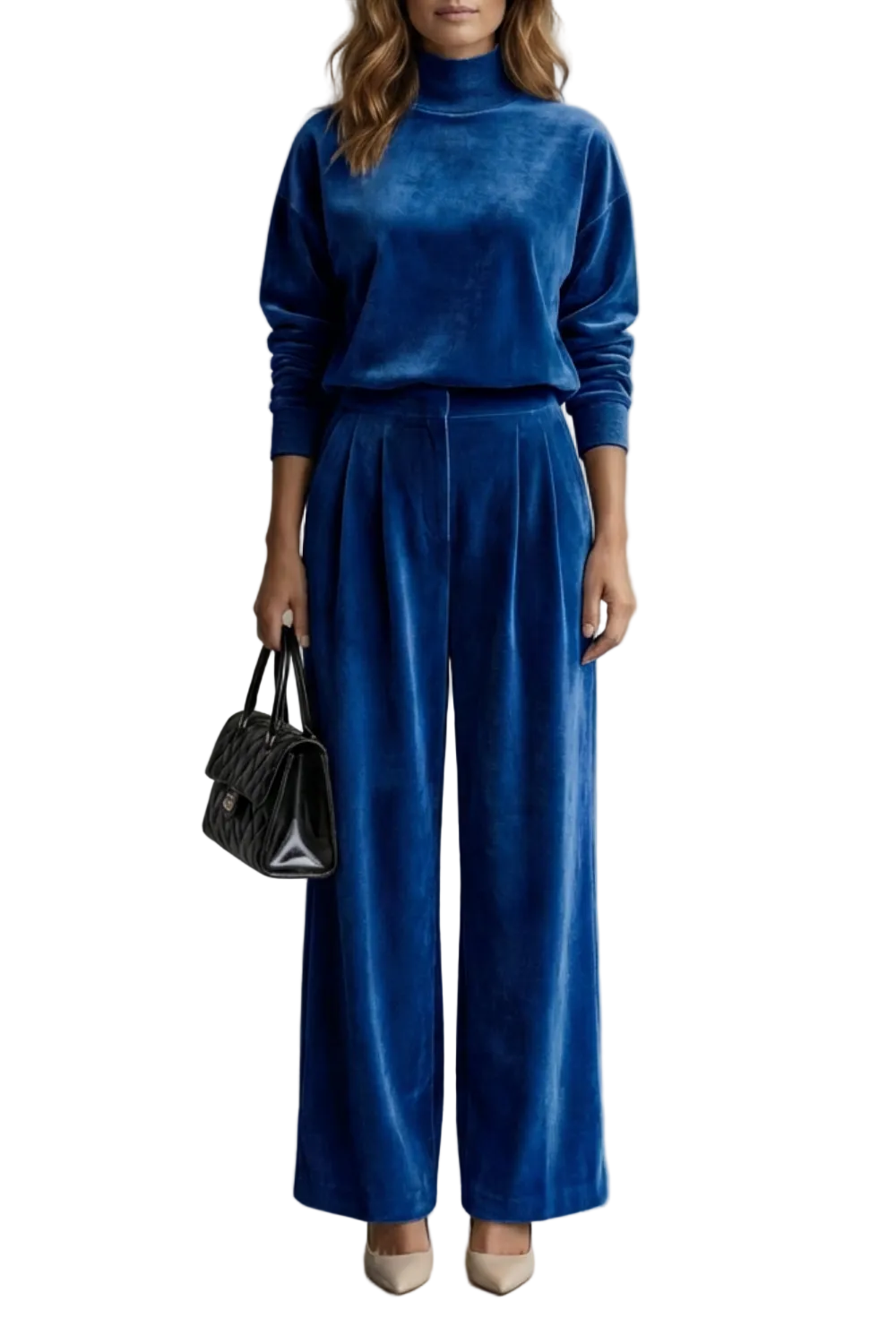 Élianne – Luxe Velour Elegance – Two-Piece Lounge Set