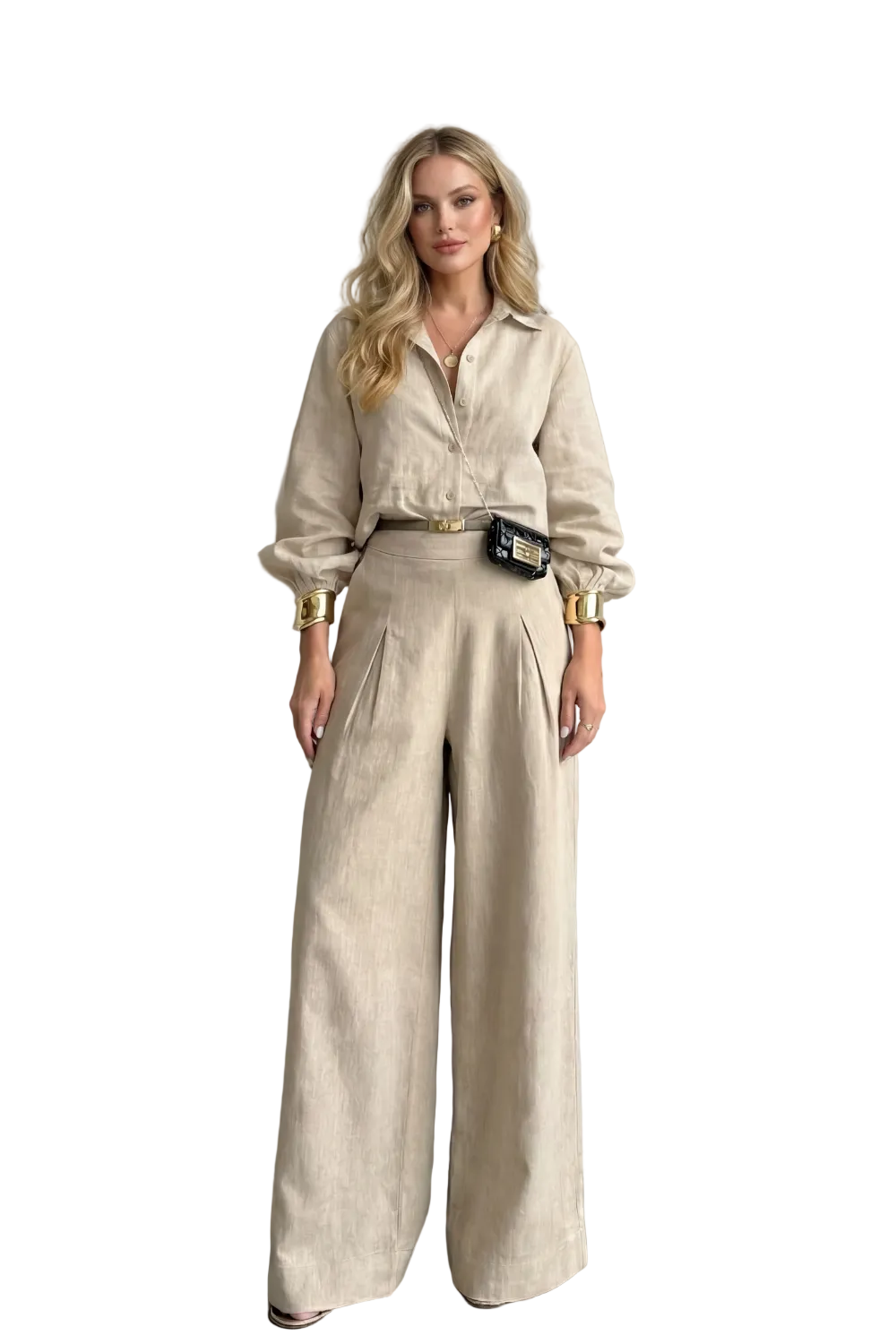 Elisavette – Tailored elegance – Two-piece wide-leg set