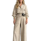 Elisavette – Tailored elegance – Two-piece wide-leg set