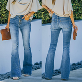 FLARE JEANS WITH FEMININE SILHOUETTE