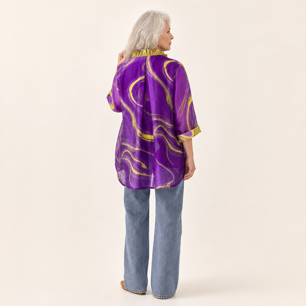 SPIRAL PRINT BLOUSE