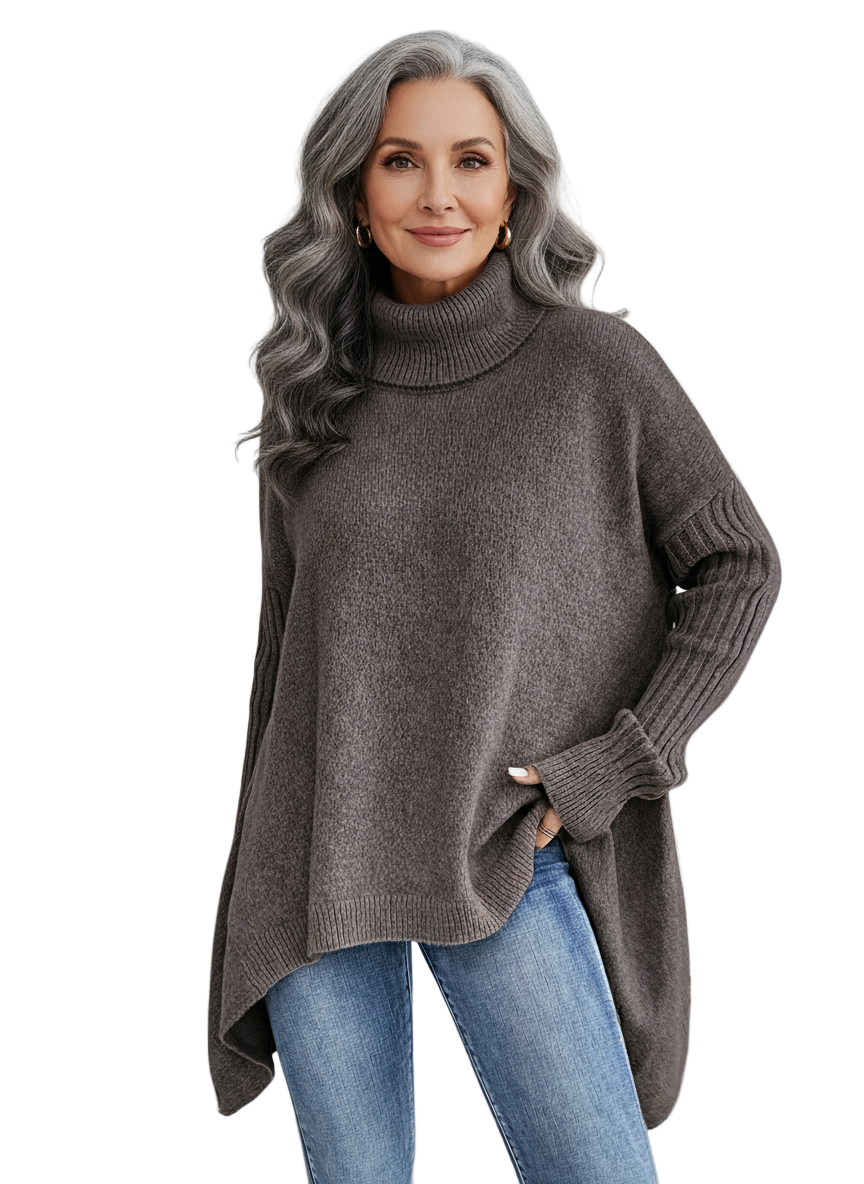 FIGURE-HUGGING TURTLENECK TOP