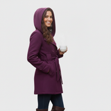 Evelyn | Elegant Coat with Hood and Belt