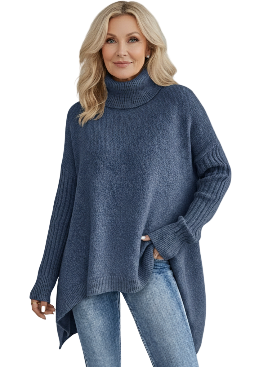 FIGURE-HUGGING TURTLENECK TOP