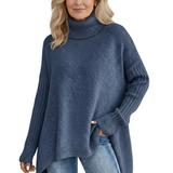 FIGURE-HUGGING TURTLENECK TOP