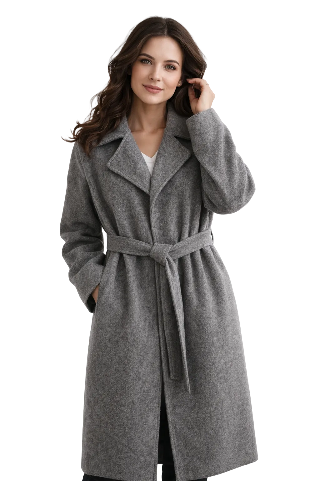 Kaith™ | Elegant Belted Long Coat