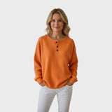 Helle | Waffle Knit Sweater with Buttons