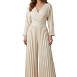 Isla – Pleated Wide-Leg Jumpsuit – Effortless Elegance