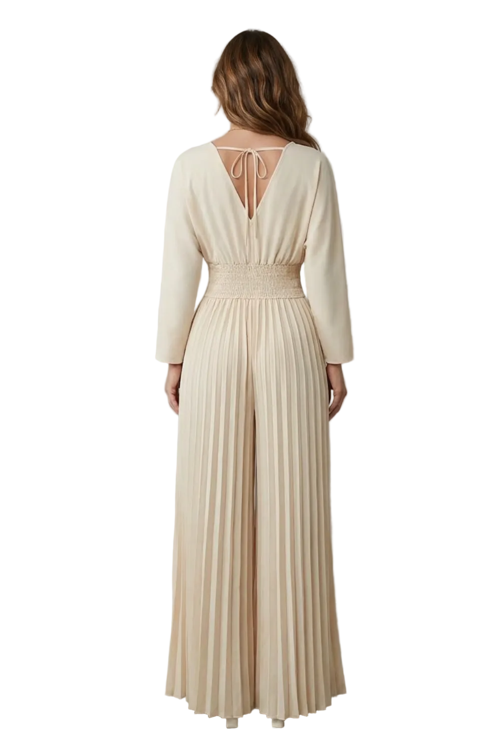 Isla – Pleated Wide-Leg Jumpsuit – Effortless Elegance