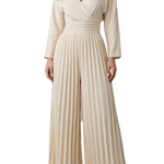 Isla – Pleated Wide-Leg Jumpsuit – Effortless Elegance