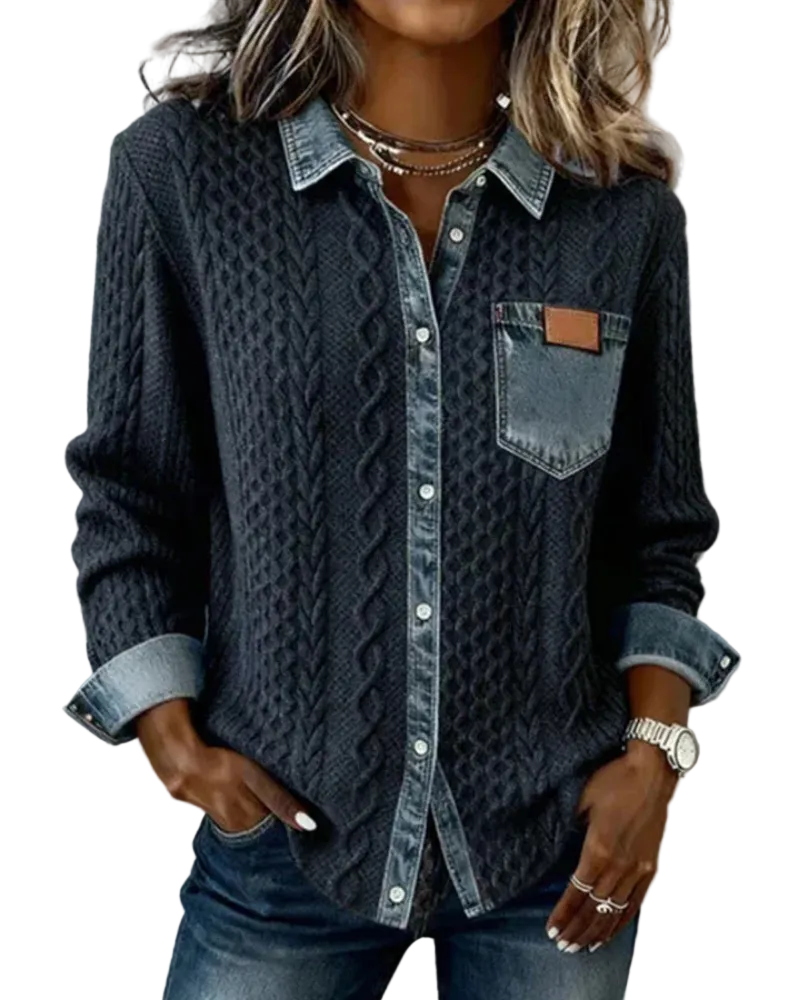 Juliane | Knitted Denim Sweater