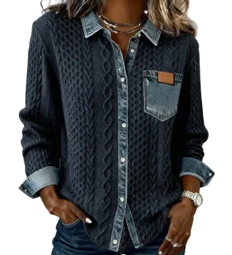 Juliane | Knitted Denim Sweater