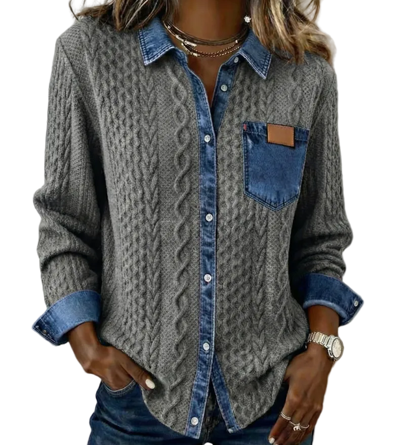 Juliane | Knitted Denim Sweater