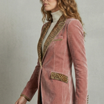 Léovelle – Leopard contrast elegant cut – Velvet blazer