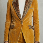 Léovelle – Leopard contrast elegant cut – Velvet blazer