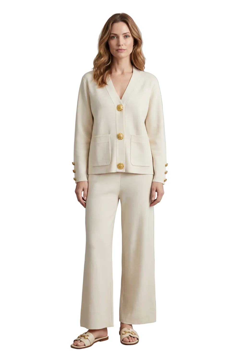 Livia – Gold button detail – Buttoned lounge set