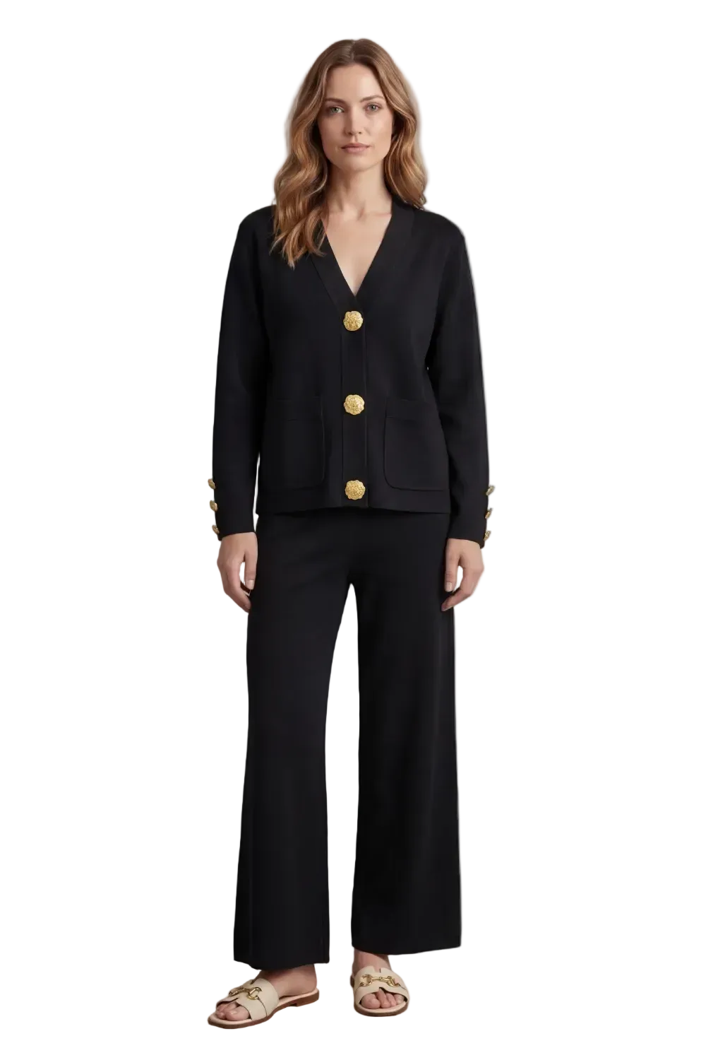Livia – Gold button detail – Buttoned lounge set