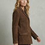 Lorenza – Structured shoulders – Suede blazer