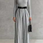 Lunaira – Contrast piping detail – High-neck jumpsuit