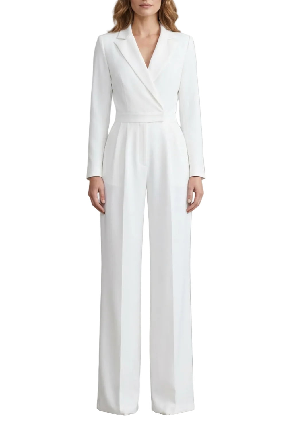 Meilun – Slant-breasted Mid-waist Pantsuit – Elegant Commuter Jumpsuit