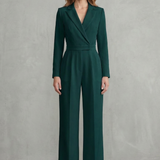 Meilun – Slant-breasted Mid-waist Pantsuit – Elegant Commuter Jumpsuit