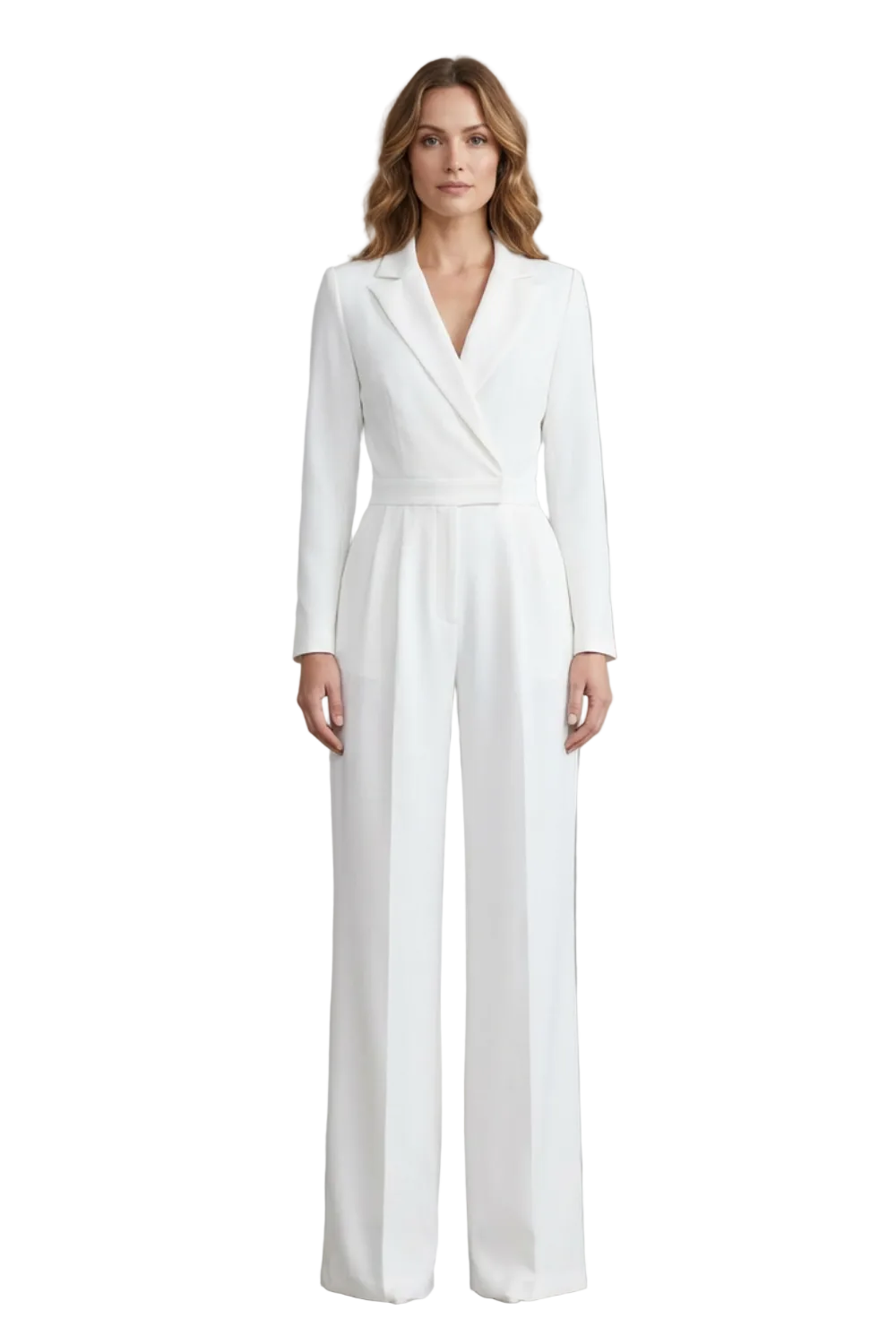 Meilun – Slant-breasted Mid-waist Pantsuit – Elegant Commuter Jumpsuit