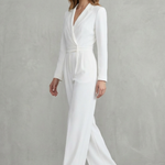 Meilun – Slant-breasted Mid-waist Pantsuit – Elegant Commuter Jumpsuit