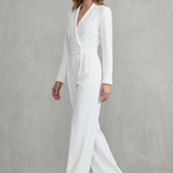 Meilun – Slant-breasted Mid-waist Pantsuit – Elegant Commuter Jumpsuit