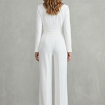 Meilun – Slant-breasted Mid-waist Pantsuit – Elegant Commuter Jumpsuit