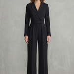 Meilun – Slant-breasted Mid-waist Pantsuit – Elegant Commuter Jumpsuit